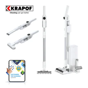 Krapof Quick Clean Self-Empty Vacuum – Handheld & Stick - ABCD Clean Krapof Quick Clean Self-Empty Vacuum – Handheld & Stick