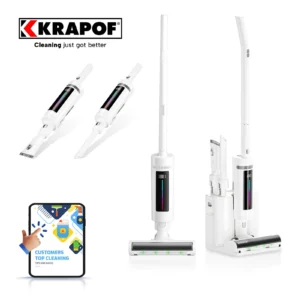 Krapof Compact Clean Self-Empty 2-in-1 Vacuum – Handheld + Stick Vac - ABCD Clean Krapof Compact Clean Self-Empty 2-in-1 Vacuum – Handheld + Stick Vac